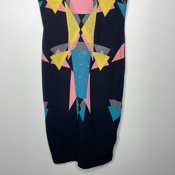 Vintage Y2K Charlotte Russe XS Black Multicolor Geometric Sleeveless Mini Dress - Picture 4 of 9